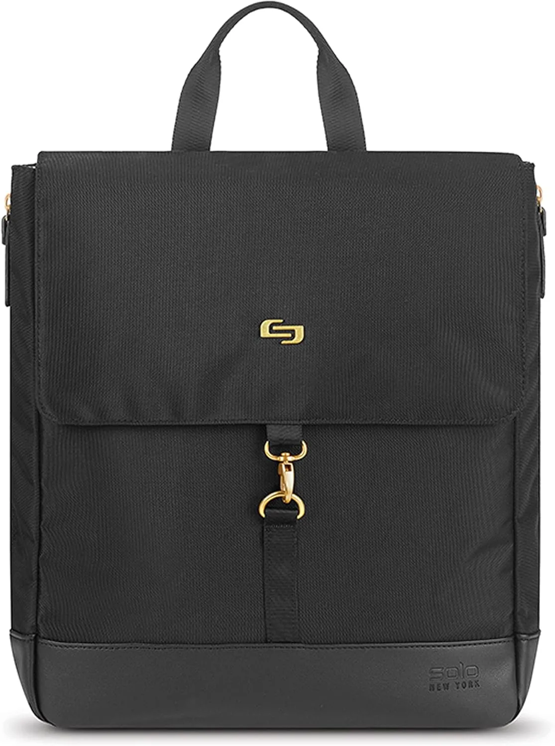 Solo New York Hybrid Tote Backpack for Women - Tote Bags for Work & Travel, Laptop Purse with Padded Compartment, Professional Handbag, Adjustable Shoulder Strap, Fits 13.3" Computer - Austin, Black