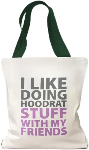 Speedy Pros Canvas Tote Bag for Women I like Doing Hoodrat Stuff with My Friends Drinking Beach Bags for Women