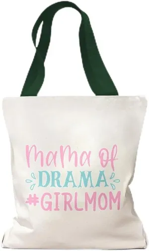 Speedy Pros Canvas Tote Bag for Women Mama of Drama #Girl Mom Mother Beach Bags for Women