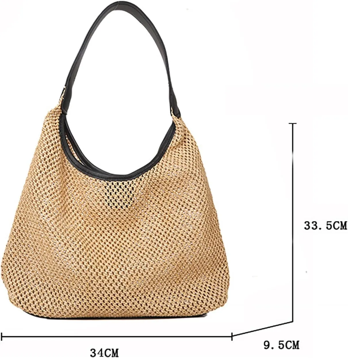 Straw Woven Shoulder Bags For Summer Shoulder Bags Woven Tote Bag Crochet Handbag Handmade Bags