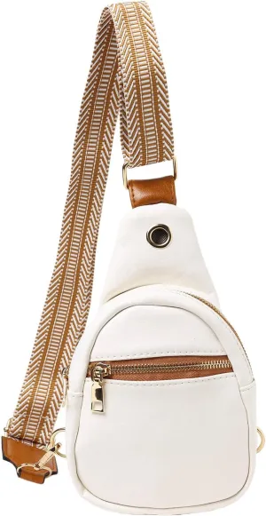 Summer Purse Boho Fashion Chest Bag Soft Leather Texture Crossbody Bag Large Capacity Simple Retro Shoulder
