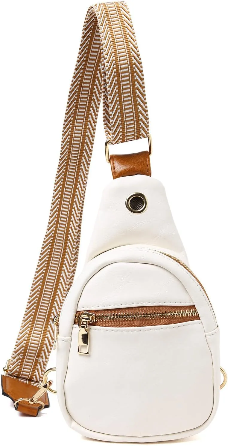 Summer Purse Boho Fashion Chest Bag Soft Leather Texture Crossbody Bag Large Capacity Simple Retro Shoulder