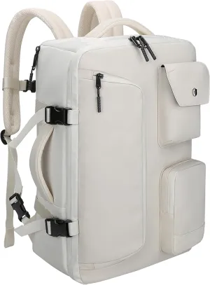 SWICKY Lightweight Travel Backpack for Laptops, Durable Carry-On Bag for Daily Use (White)