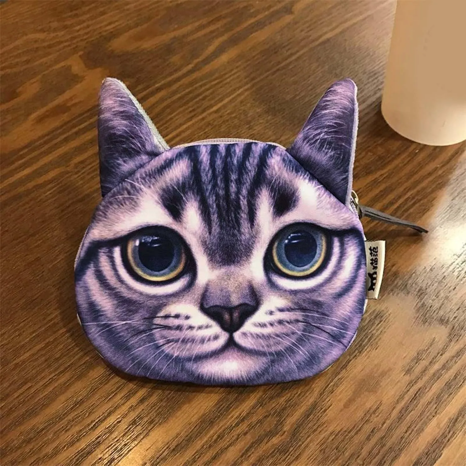 Tote Bag For Women Cat Animal Pattern Purse Mini Small Purse Fashion Wallet Card Holder Purse For Daughter Birthday C