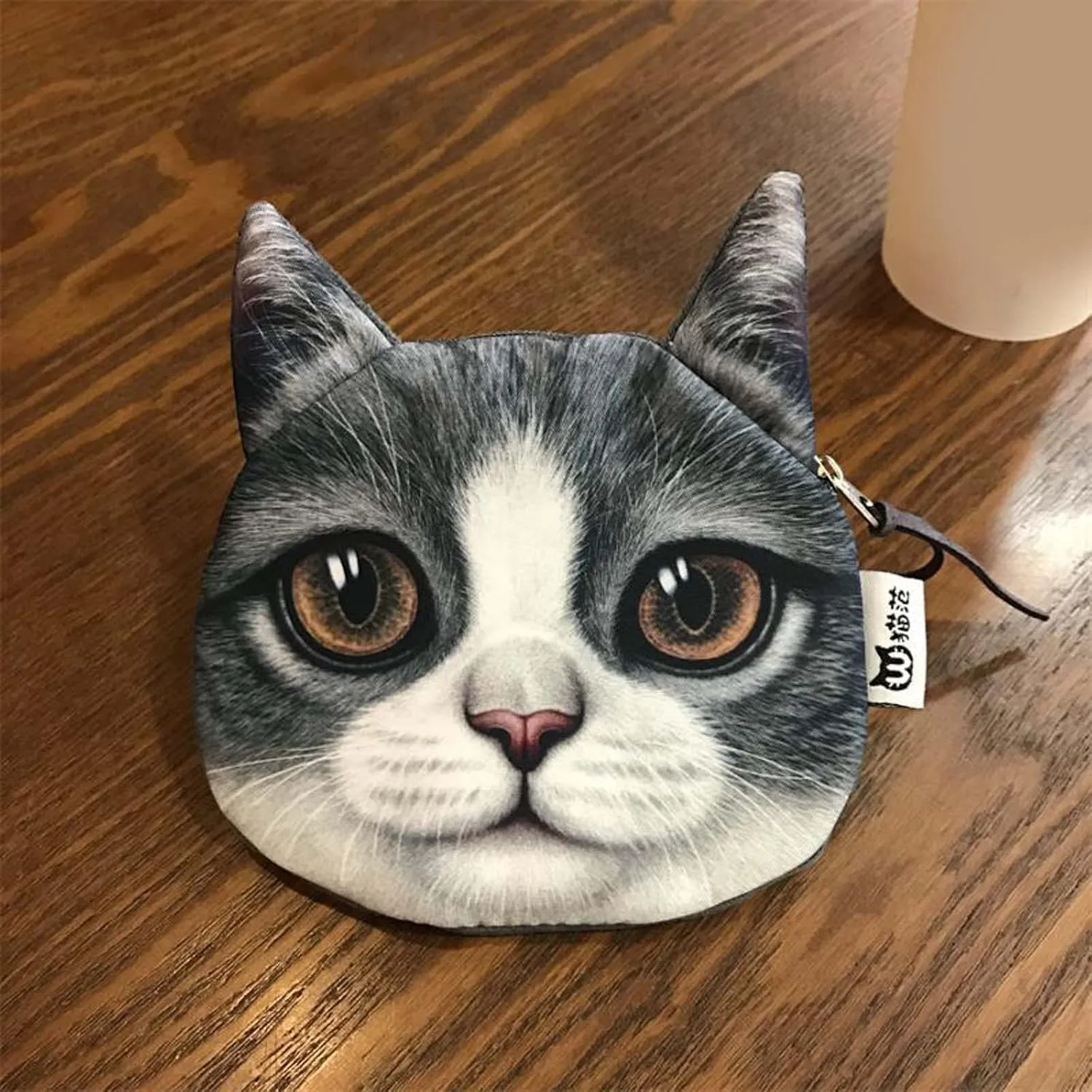 Tote Bag For Women Cat Animal Pattern Purse Mini Small Purse Fashion Wallet Card Holder Purse For Daughter Birthday C