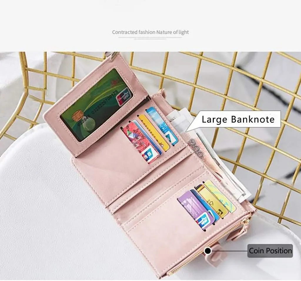 Tote Bag For Women Mini Blue Wallets Short Holder Purses Fold Small Female Card Purse Wallet For Shopping Travel Essential D