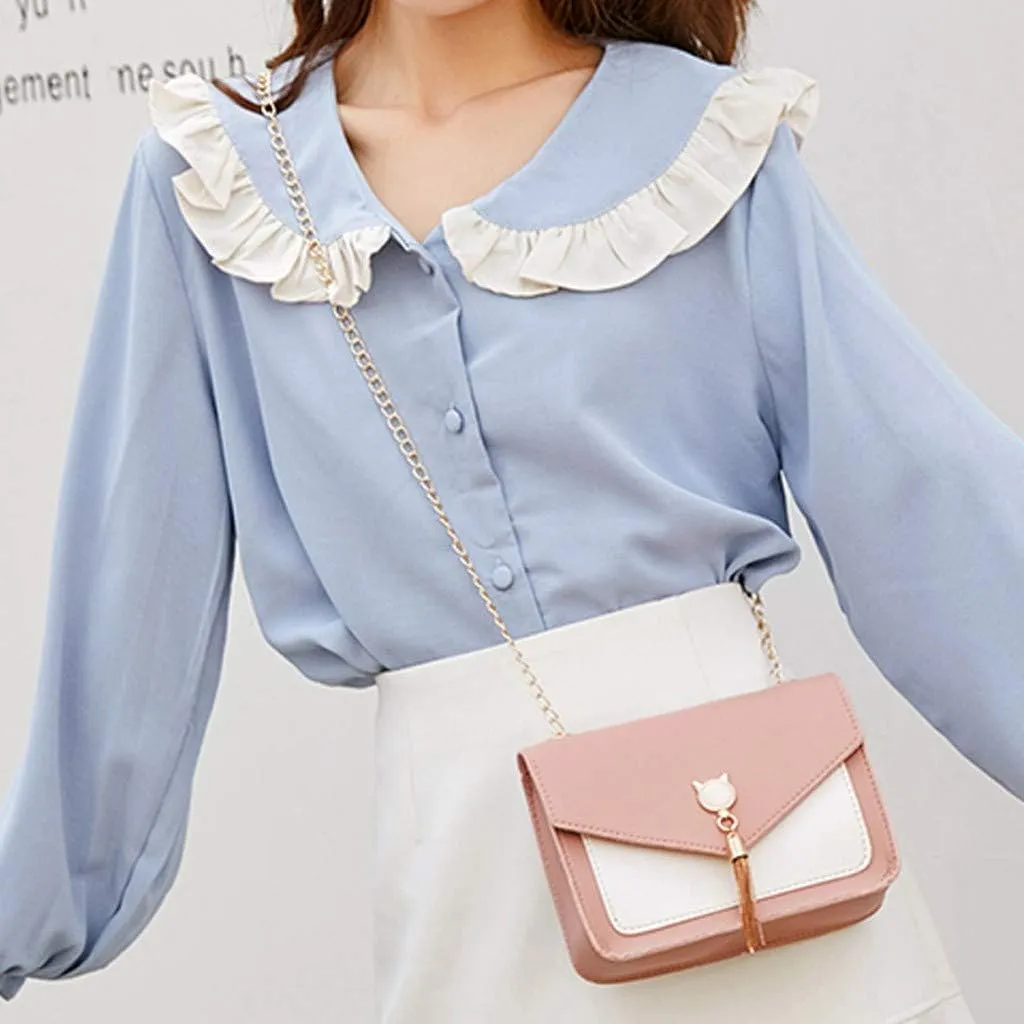 Tote Bag For Women Phone Small Shoulder Cat Women Fringe Bag Bag Messenger Mobile Cover Bag For Shopping Outdoor Essential J