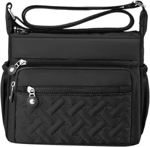 Tote Bag For Women Pocket Casual Zipper Crossbody Handbags Shoulder Messenger Bag For Travel Hiking Daily Essential F