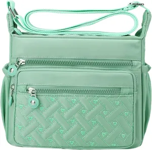 Tote Bag For Women Pocket Casual Zipper Crossbody Handbags Shoulder Messenger Bag For Travel Hiking Daily Essential F