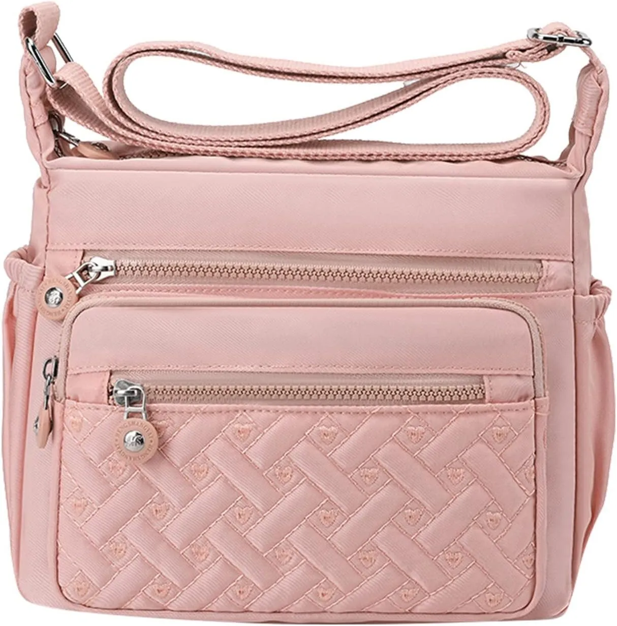 Tote Bag For Women Pocket Casual Zipper Crossbody Handbags Shoulder Messenger Bag For Travel Hiking Daily Essential F
