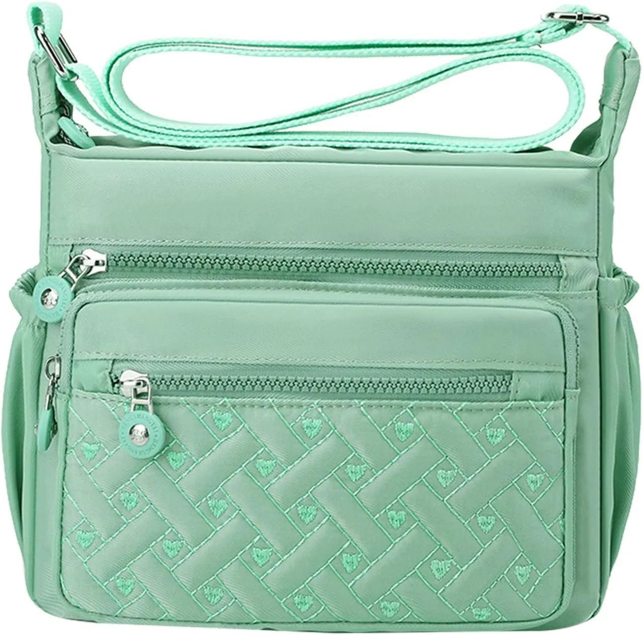 Tote Bag For Women Pocket Casual Zipper Crossbody Handbags Shoulder Messenger Bag For Travel Hiking Daily Essential F