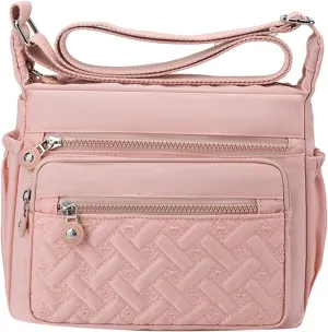 Tote Bag For Women Pocket Casual Zipper Crossbody Handbags Shoulder Messenger Bag For Travel Hiking Daily Essential F