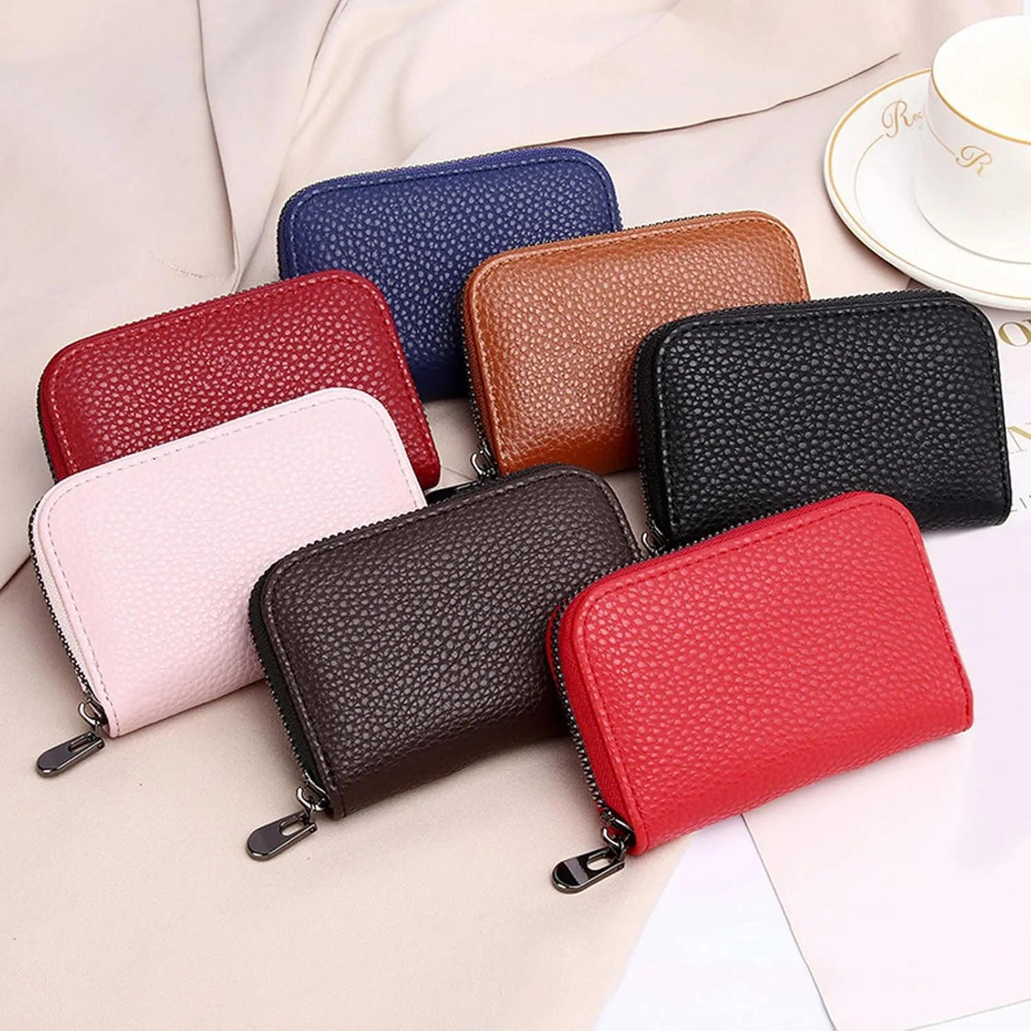 Tote Bag For Women Zipper Id Mini Wallet Solid Color Women Hasp Purse Multiple Card Slots Clutch Bag Men Phone Bag A