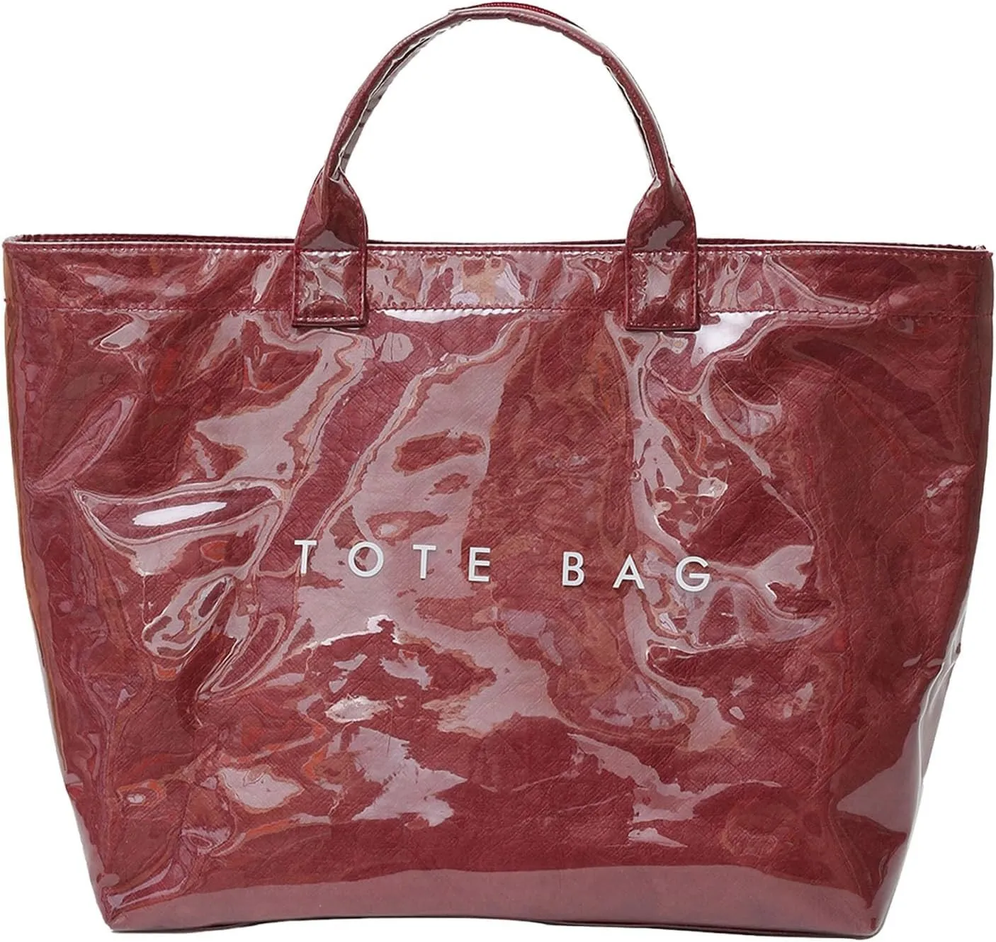 Tote Bag Retro Letter Casual Hundred Handbag Minimalist Transparent Simple Large Capacity Bags Female Work Tote Bags