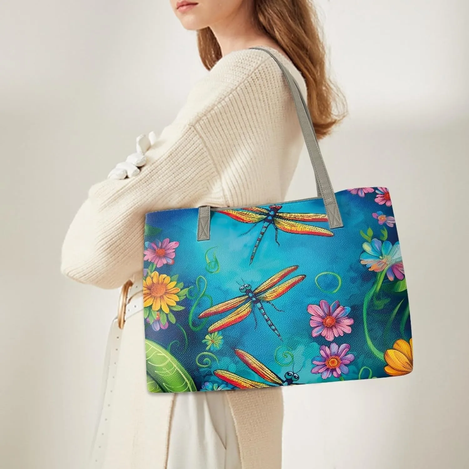 Tote Bags for Women Butterfly Shoulder Hobo Fashion Shopping Tote Bag Women's purse handbags Large Travel Totes