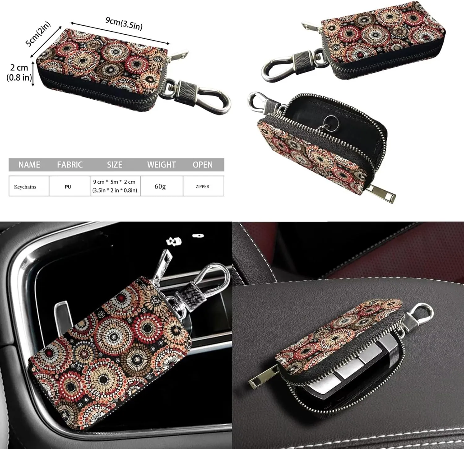 Tote Bags Set 2 Piece Saddle Bags Crossbody Bags for Women Car Key Fob Protector