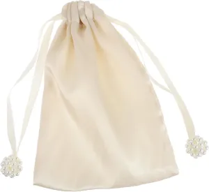TOVINANNA Stylish Bucket Woven Bag Inner Storage Pouch Durable Polyester Drawstring Inner Bag for Organizing Accessories Pearl Design Versatile Use for Fashion and Performance