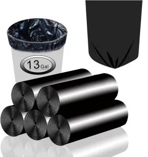 Trash Bags 13 Gallon Tall Kitchen Garbage Bags, Inwaysin Recycle Bags, Biodegradable Black Trash Bags, 75ct