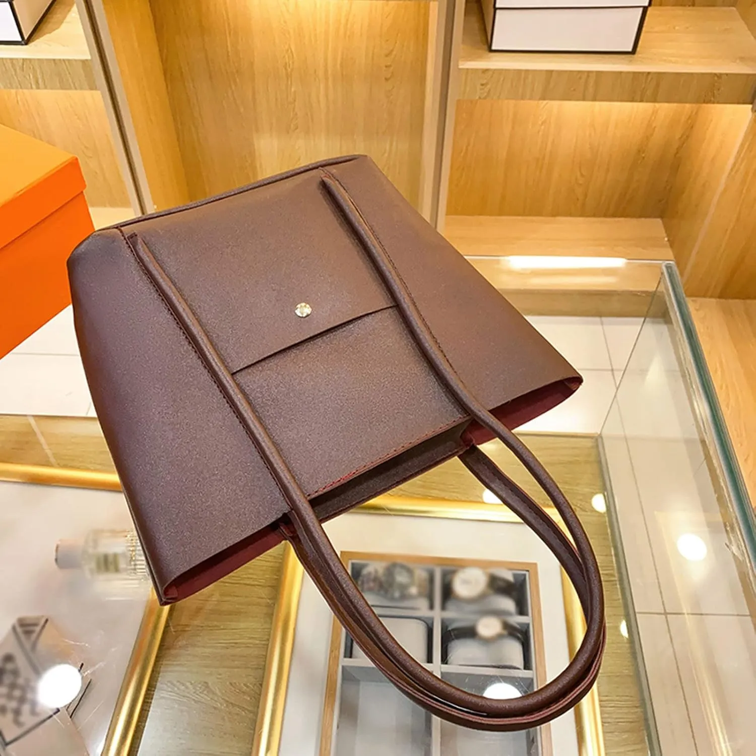 Trendy Ladies Shoulder Bag Fashion Women Artificial Leather Solid Color Zipper Phone Bag Shoulder Hand