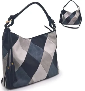 Vintage Tote Handbag Women Hobo Bag Faux Leather Shoulder Bag Multicolor Totes Bag Satchel Style Handbags Tassel