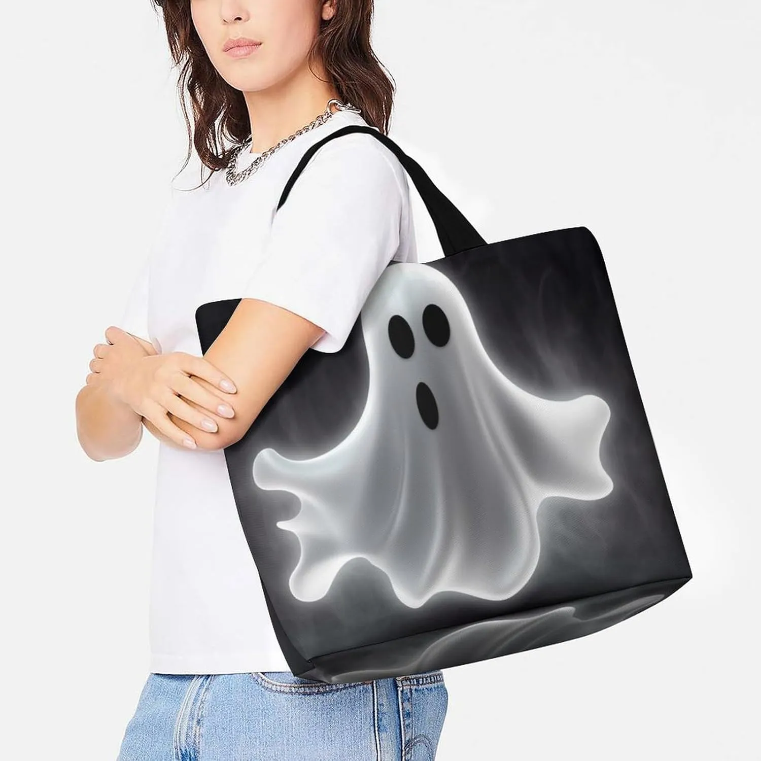 Wildlife Animal Snail Beach Bag Reusable Tote Bag Foldable Grocery Bags Women Shopping Bags for Daily Essentials