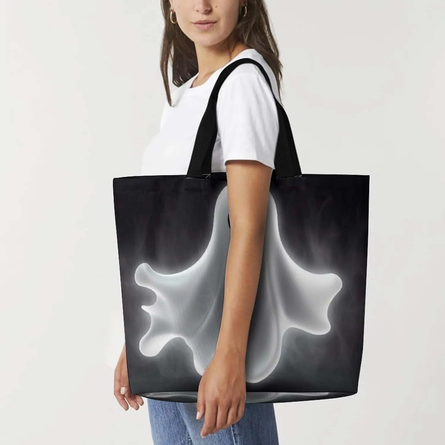 Wildlife Animal Snail Beach Bag Reusable Tote Bag Foldable Grocery Bags Women Shopping Bags for Daily Essentials