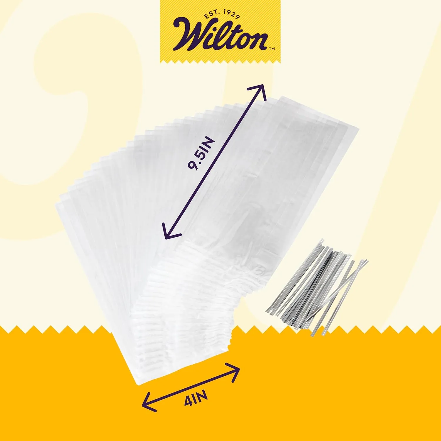Wilton Clear Treat Party Bags, 4 x 9.5 in., 50 Pack