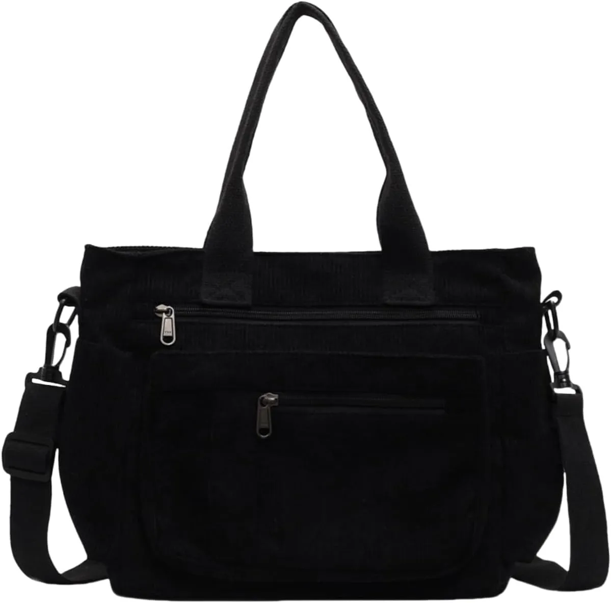 Women Corduroy Satchel Tote Bag Multi Pockets Large Capacity Totes Handbag Casual Work Meaaenger Purse,Green