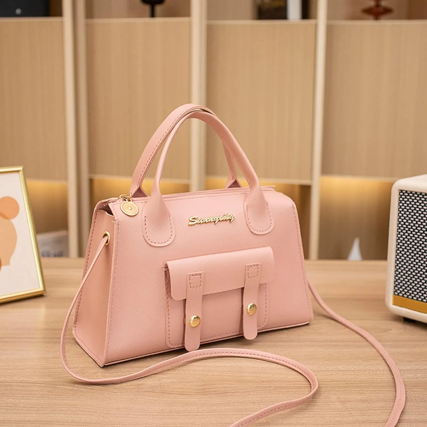 Women Messenger Bag Fashion New Pattern Solid Simple Handbag Shoulder Bag Purpose High Capacity Zipper Bags (One Size)