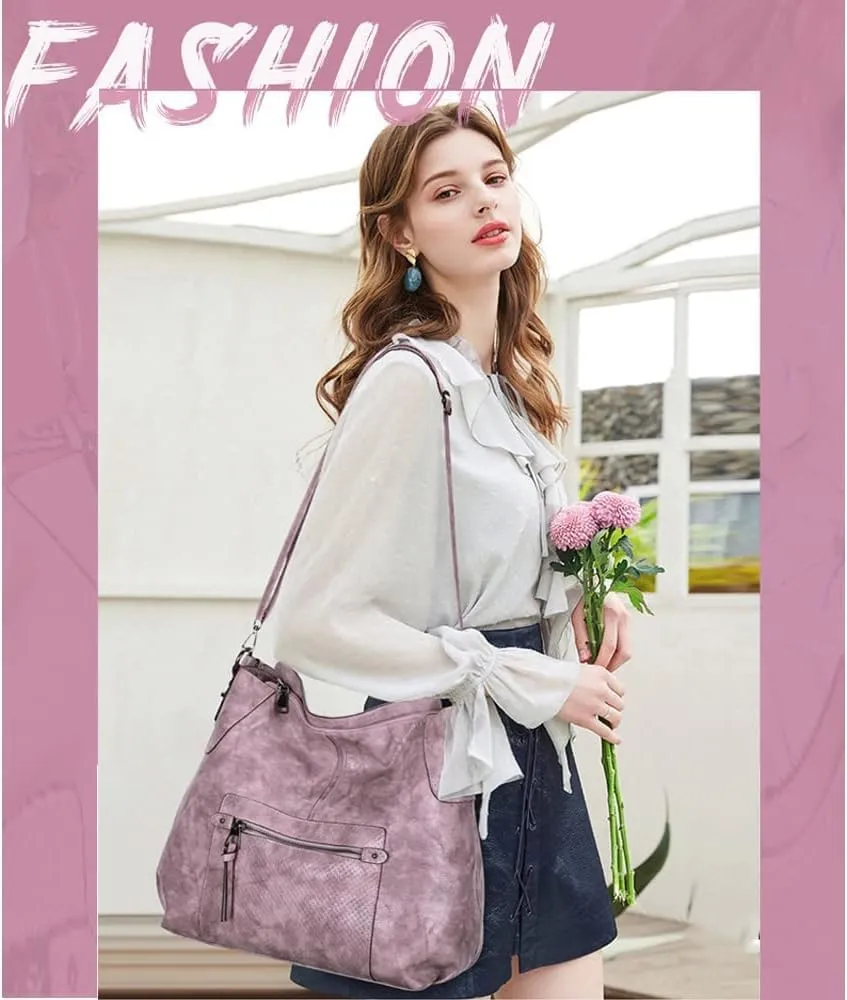 Women Shoulder Bags Marble Textured Leather Tote Bag Vintage Handbags Purse Hobo Handbag Satchel Crossbody Bag Totes