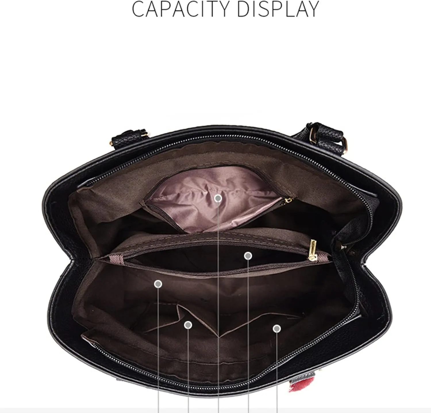 Womens Bag Elegant Casual Leather Messenger Bags Large Capacity Handbag Fashion Women Shoulder Bags (Purple, One Size)