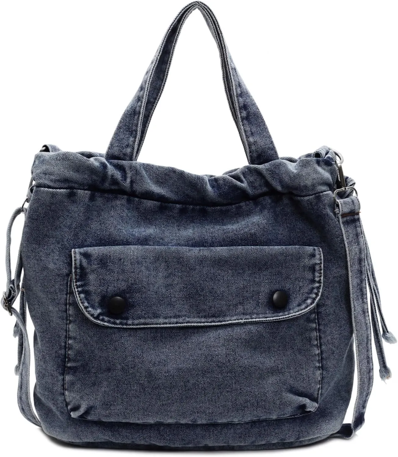 Women's Denim Crossbody Bag with Multi-Pockets Durable Jean Hobo Purse for Daily Use Travel