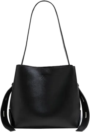 Women's Fashion Shoulder Bag PU Leather Crossbody Totes Purse Large Bucket Handbag Casual Work Top Handle Satchel