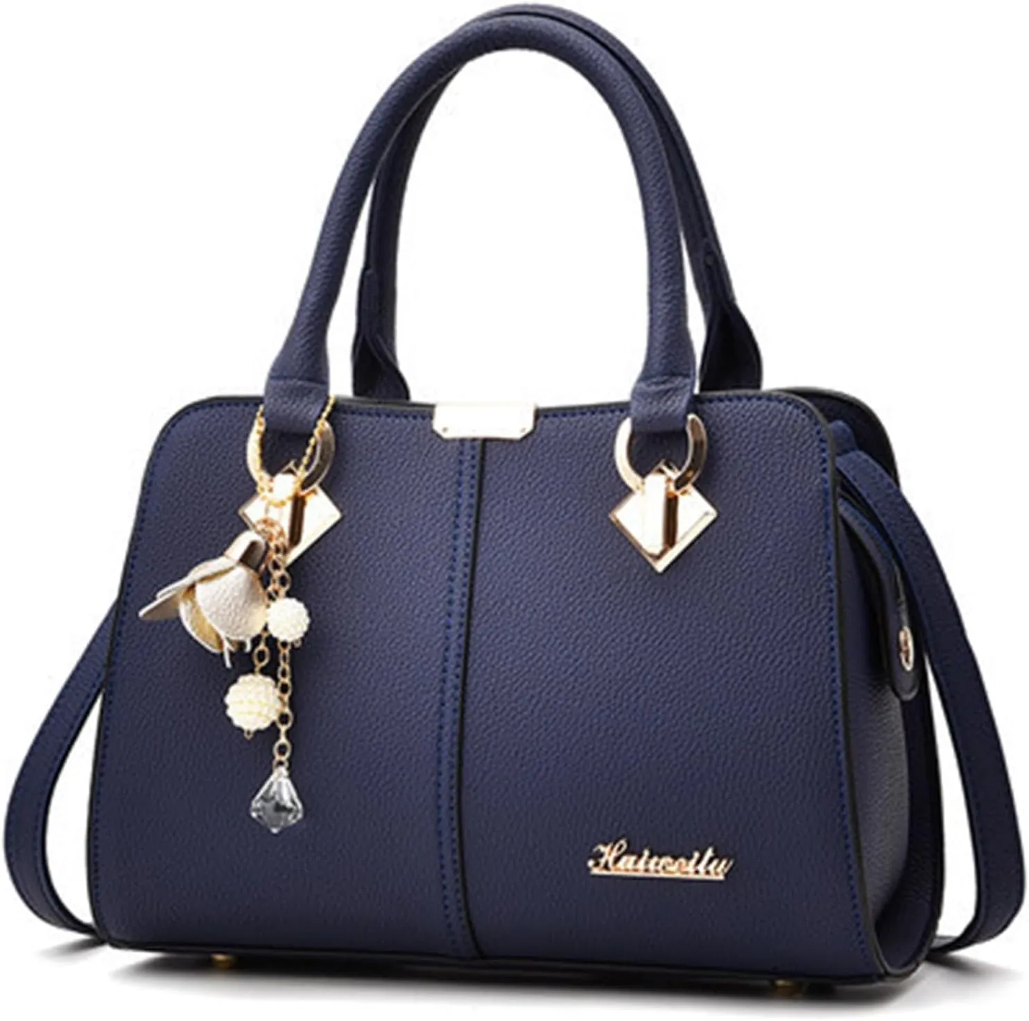 Women's Handbag Trendy Shoulder Crossbody Bag Bookish Messenger Bags (Blue, One Size)
