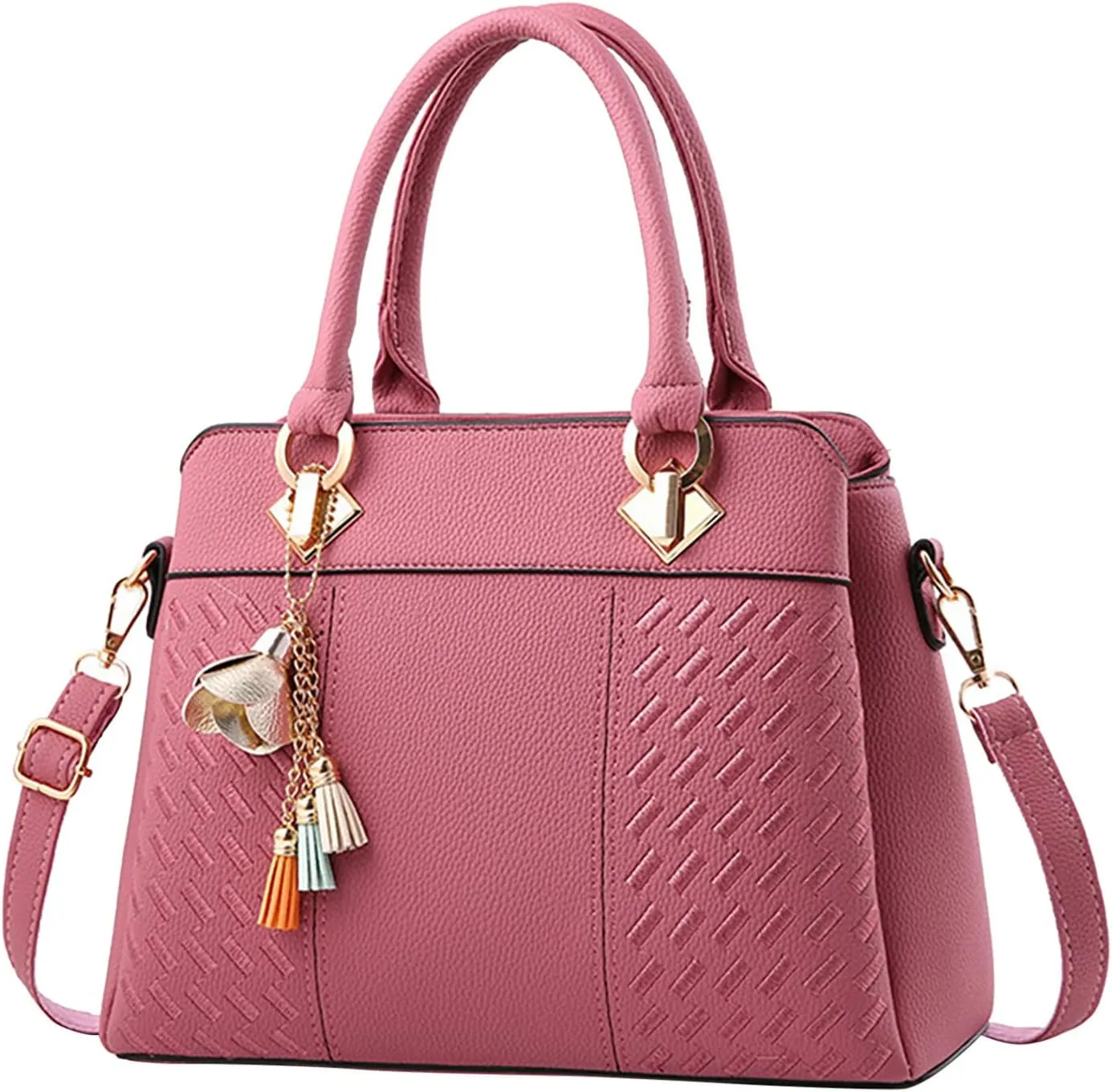 Womens Handbags Ladies Purse Satchel Shoulder Bags Roomy Fashion Tote Leather Bag Quilted Leather Handbag