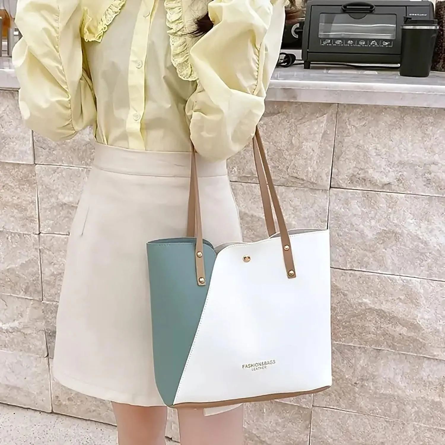 Womens Tote Bag Fashion Handbags Ladies Purse Shoulder Bags Tote Leather Bag Tote Bag with Pockets