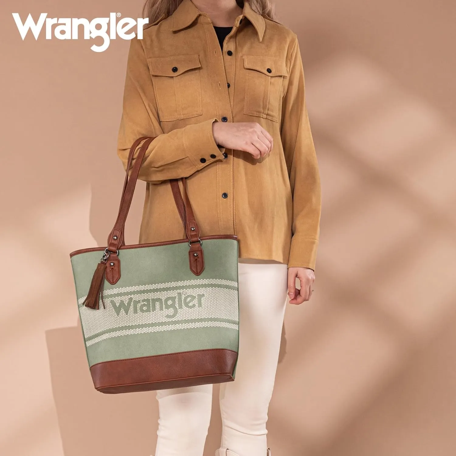 Wrangler Tote Bags for Women Large Causal Shoulder Purse for Daily Use