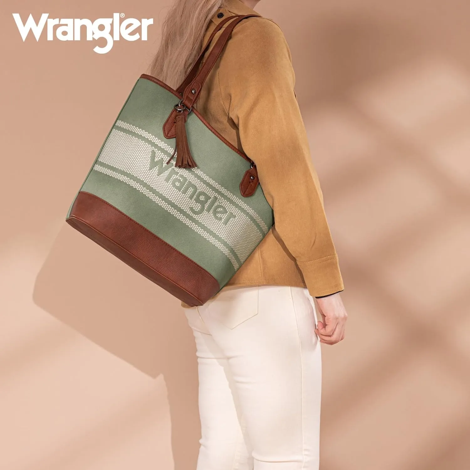 Wrangler Tote Bags for Women Large Causal Shoulder Purse for Daily Use