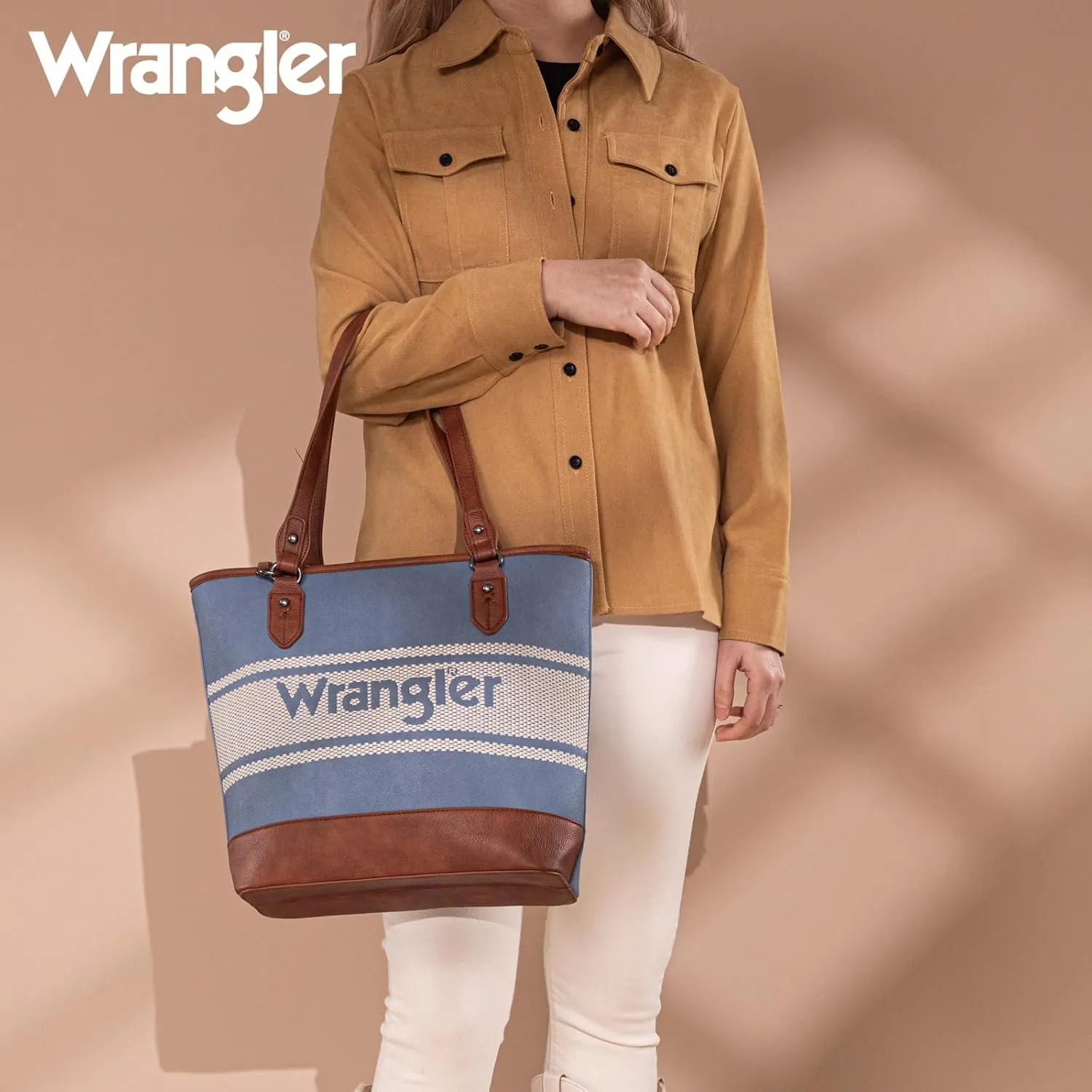 Wrangler Tote Bags for Women Large Causal Shoulder Purse for Daily Use